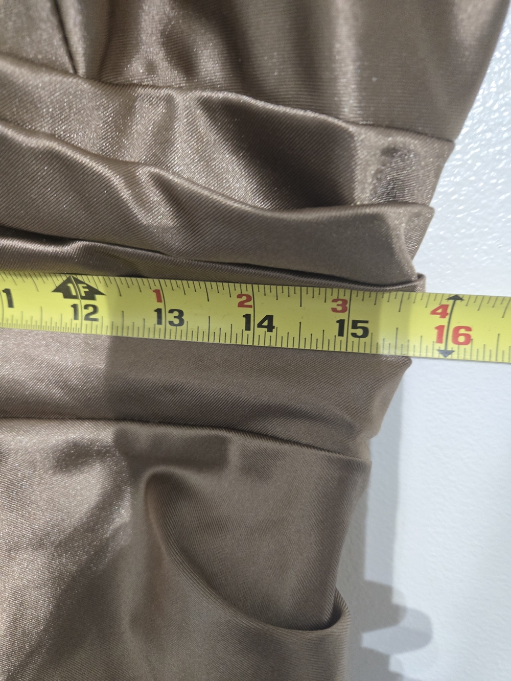 Satin Ruched Slip Maxi Dress in Bronze Taupe - Picture 5 of 5